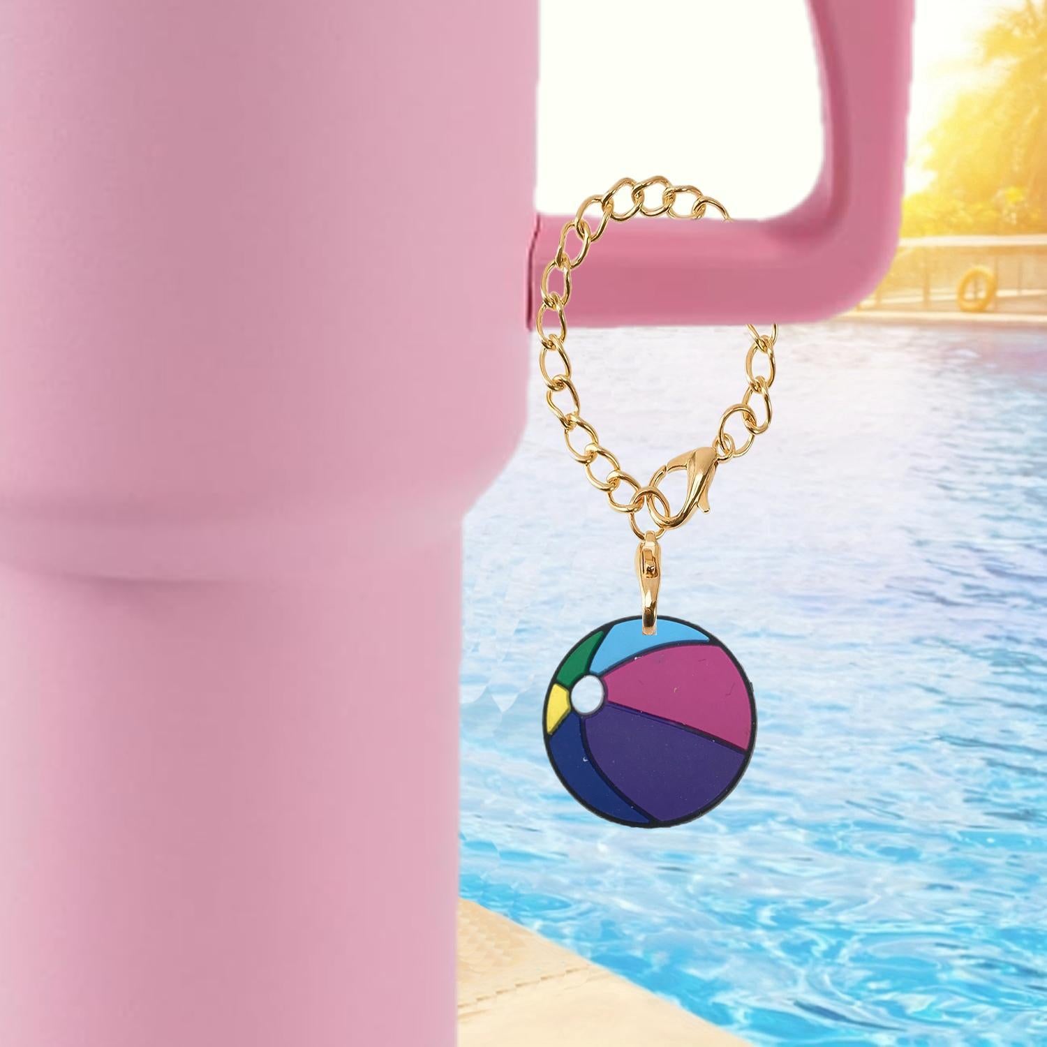 Wholesale Cute Ball Series Pendant Chain Lobster Clasp Pendant Cup Accessories